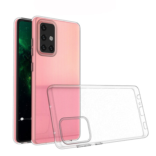 [2 Pack] Dot Clear Rubber Soft TPU Samsung Galaxy A72 Case Back Gel