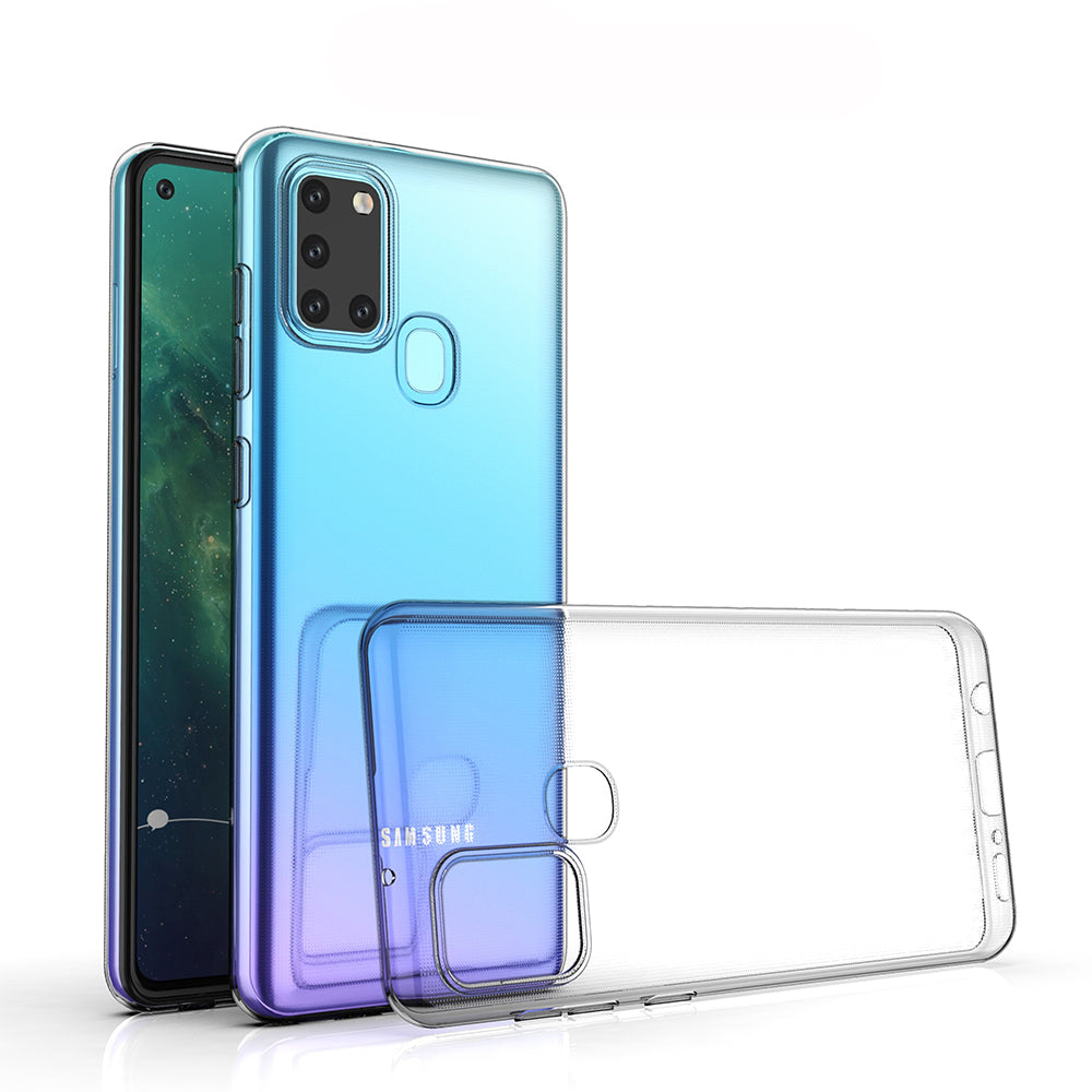 [2 Pack] Dot Clear Rubber Soft TPU Samsung Galaxy A21s Case Back Gel