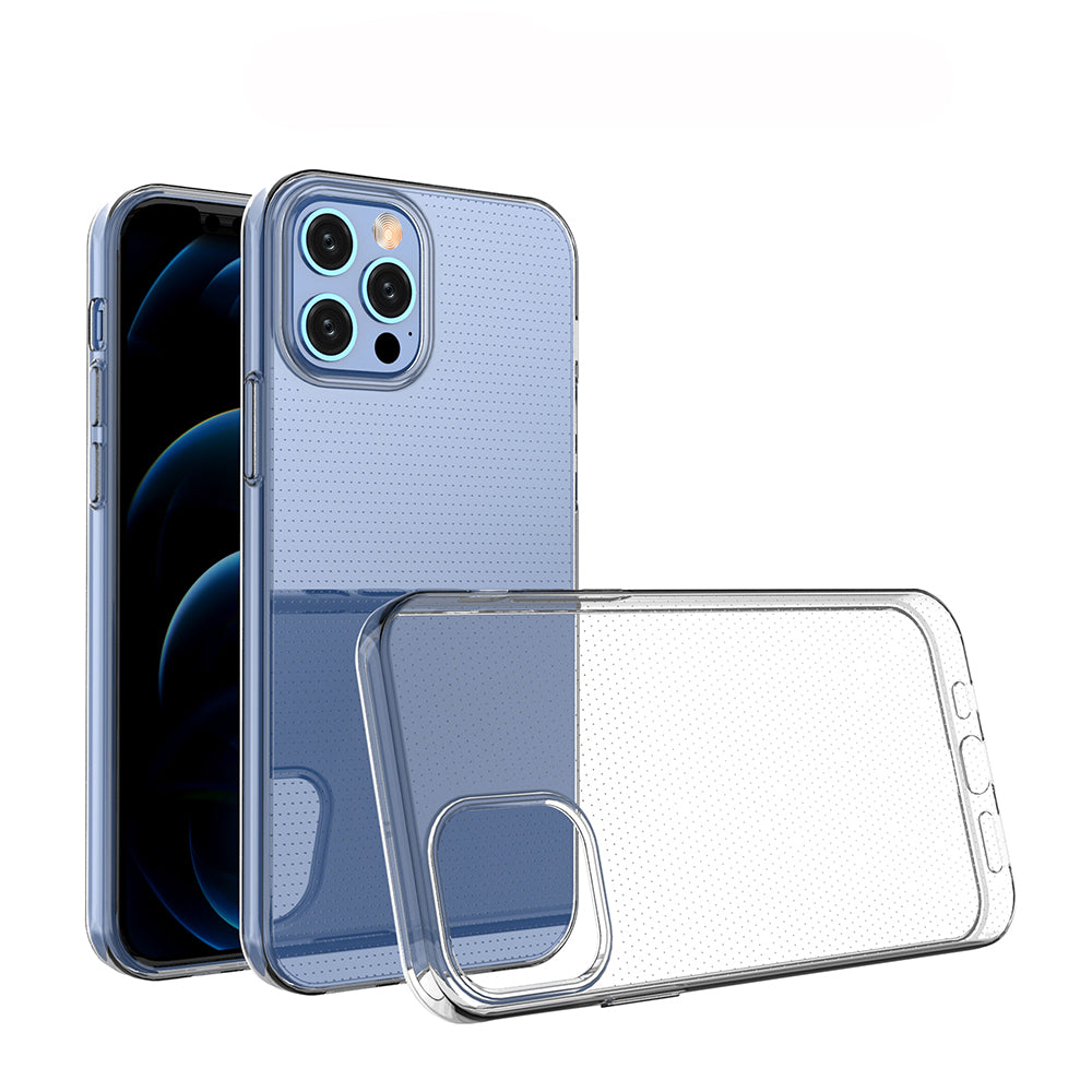 [2 Pack] Dot Clear Rubber Soft TPU Apple iPhone 12 Pro Case Back Gel