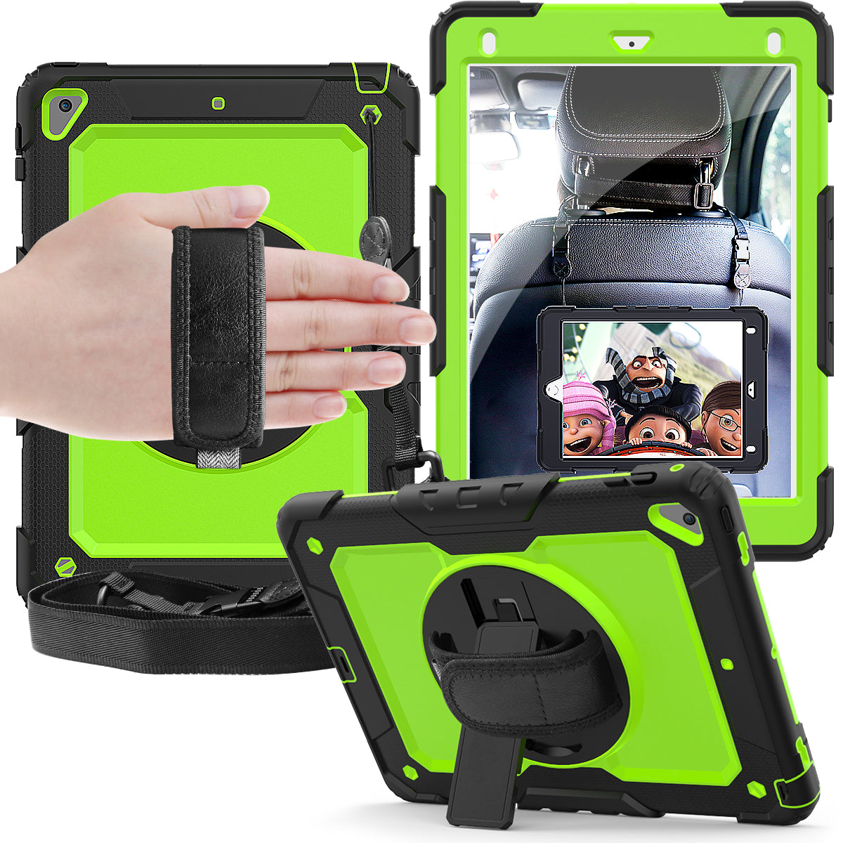 Tough Strap Built-in Screen Protector iPad Pro 9.7 Case Multi-functional