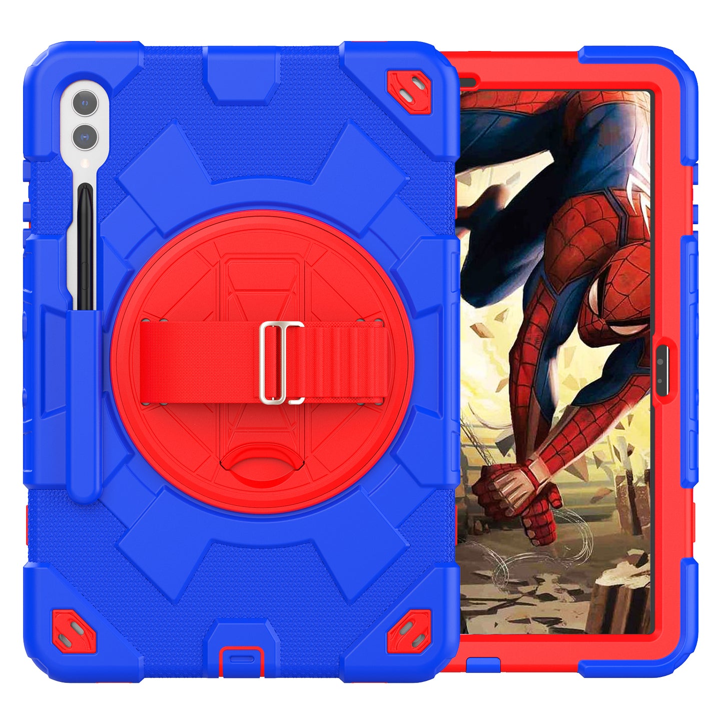 Spider-man Hand Holder Strap Galaxy Tab S9 FE+ Case 360 Rotatable