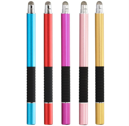 Stylus Cloth Tip Dual Suction Dics 2-in-1 Multi-functional Handwriting Touch Pen