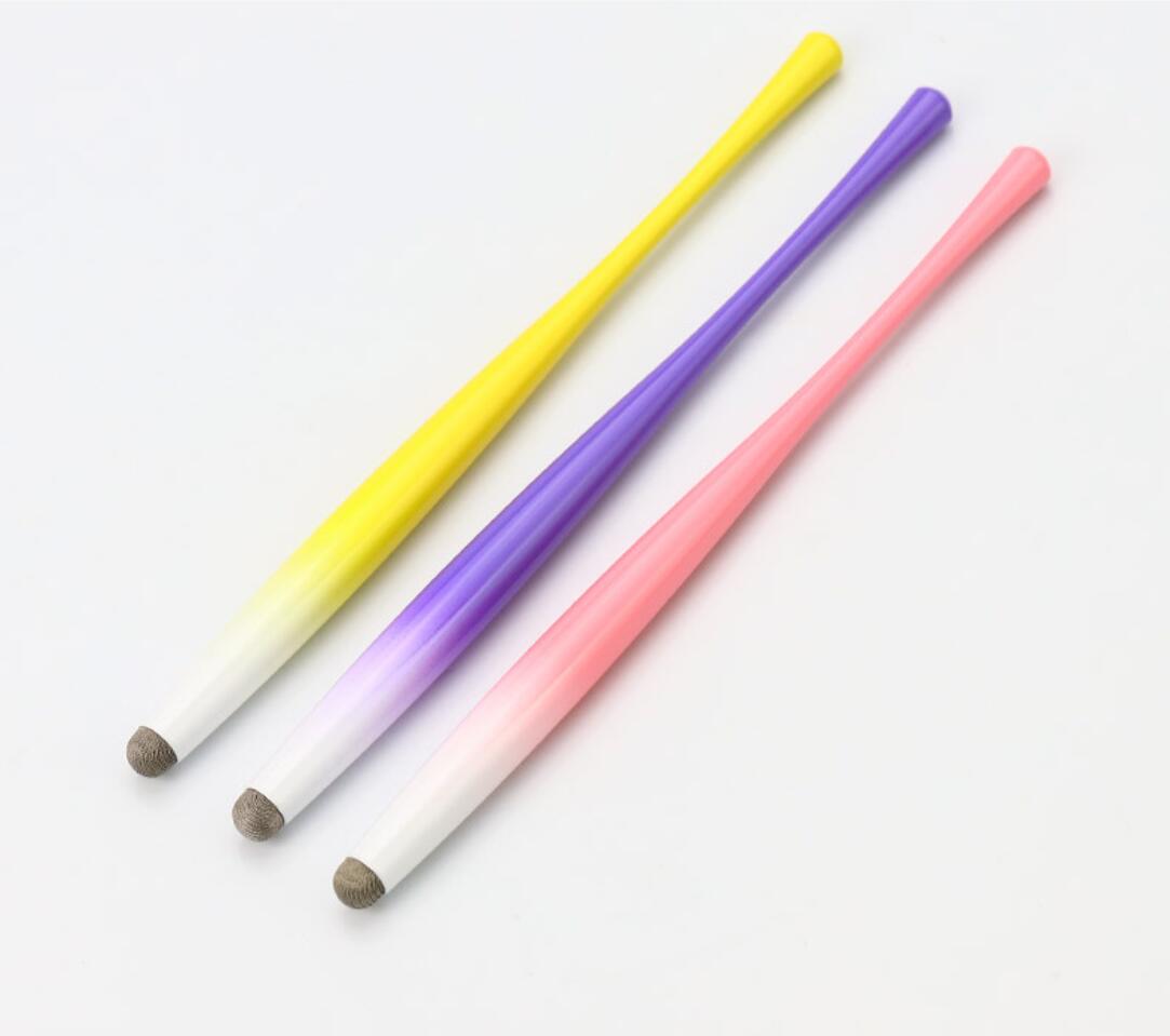 Colorful Gradient Mini Waist Touch Pen Replacement Silver Fiber Painting Stylus