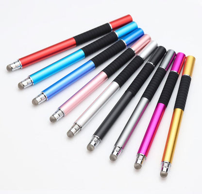 Stylus Cloth Tip Dual Suction Dics 2-in-1 Multi-functional Handwriting Touch Pen