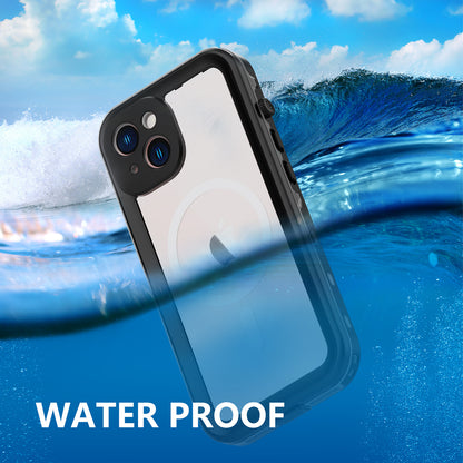 Clear Dot Waterproof Apple iPhone 14 Case Swimming