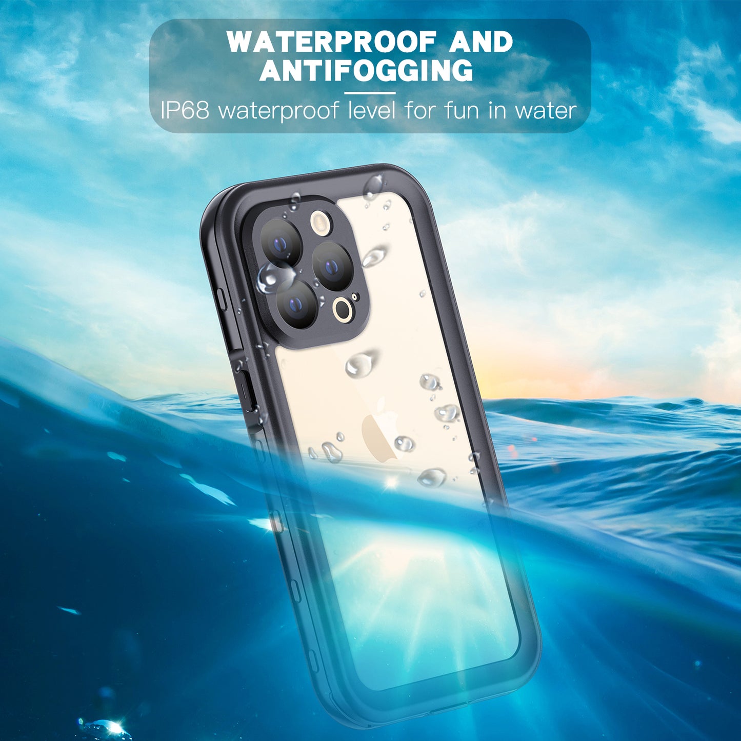 Burst Slim Swimming Waterproof Apple iPhone 13 Pro Case Clear