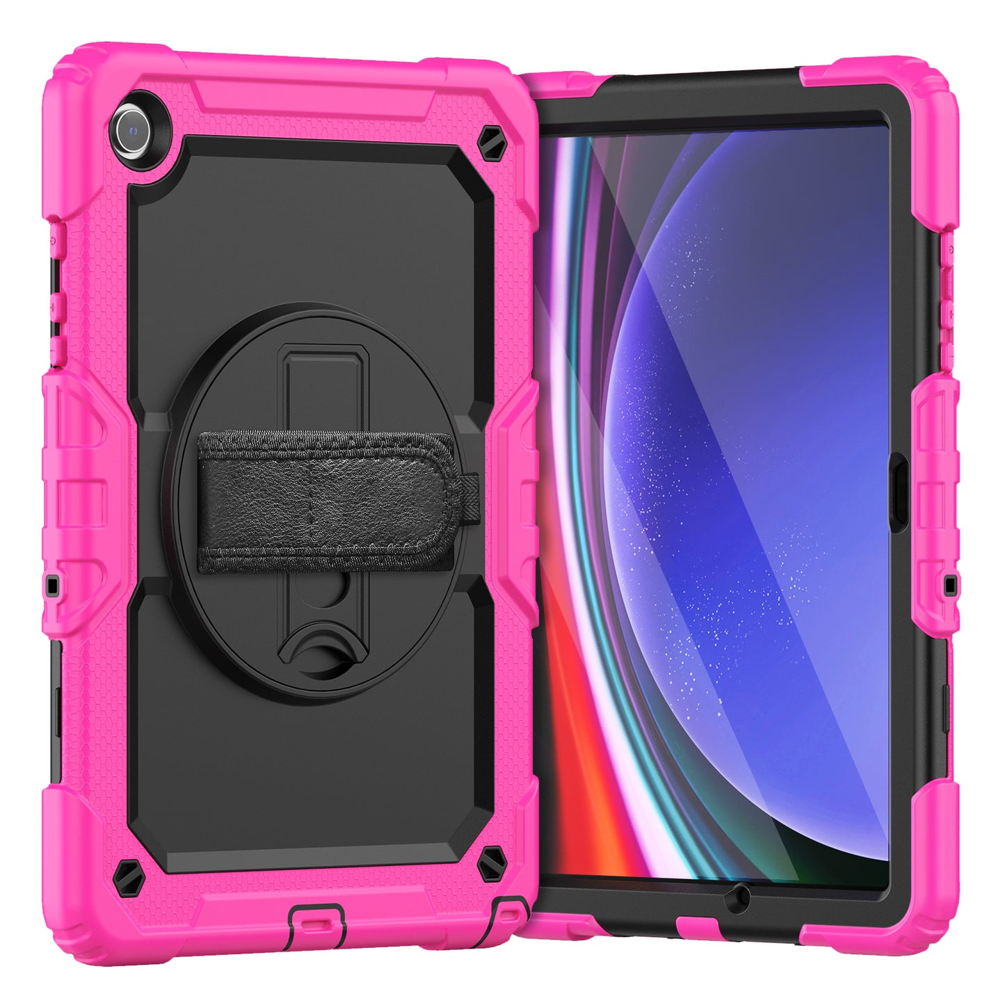 Tough Strap Built-in Screen Protector Galaxy Tab A9+ Case Multi-functional