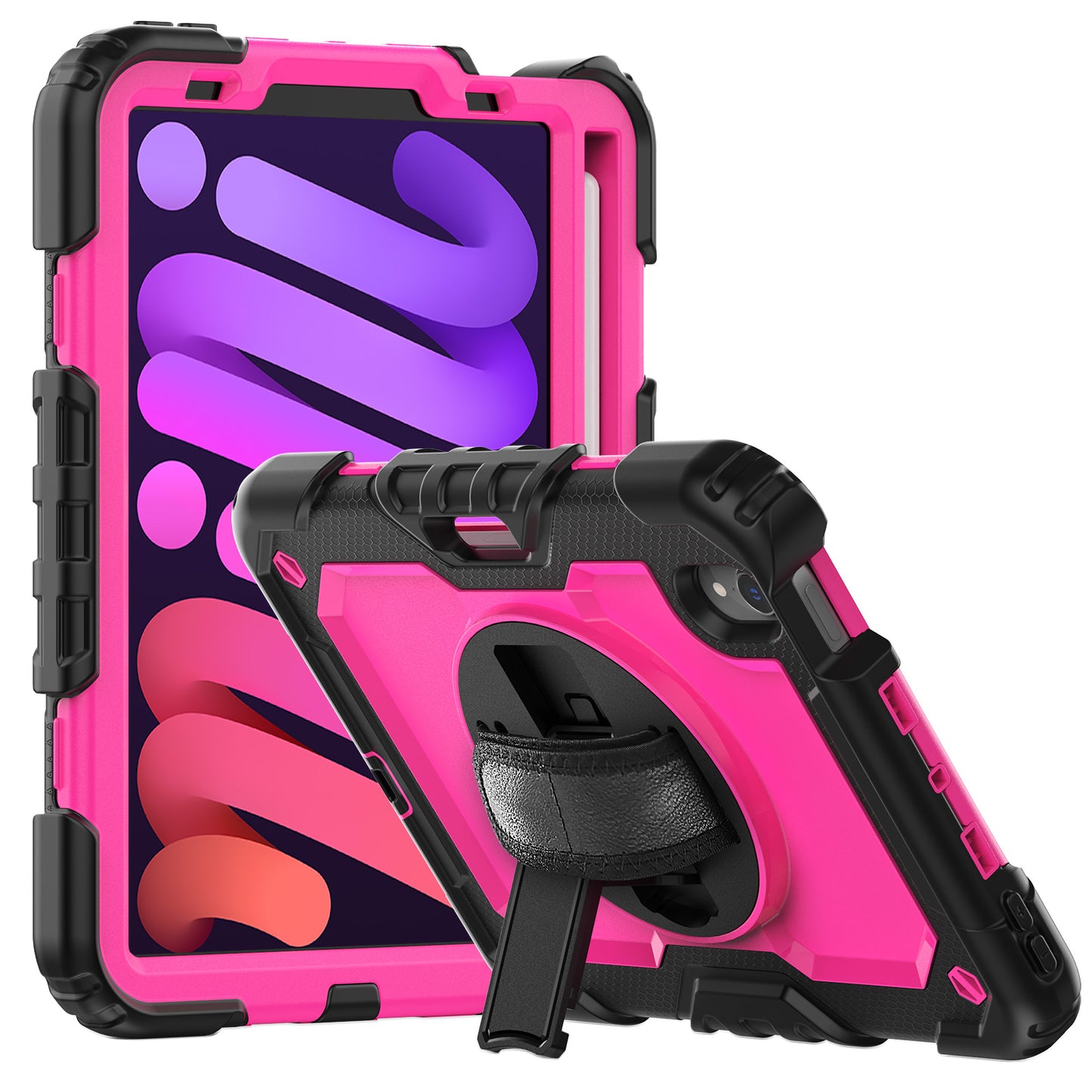 Tough Strap Built-in Screen Protector iPad Mini 6 Case Multi-functional