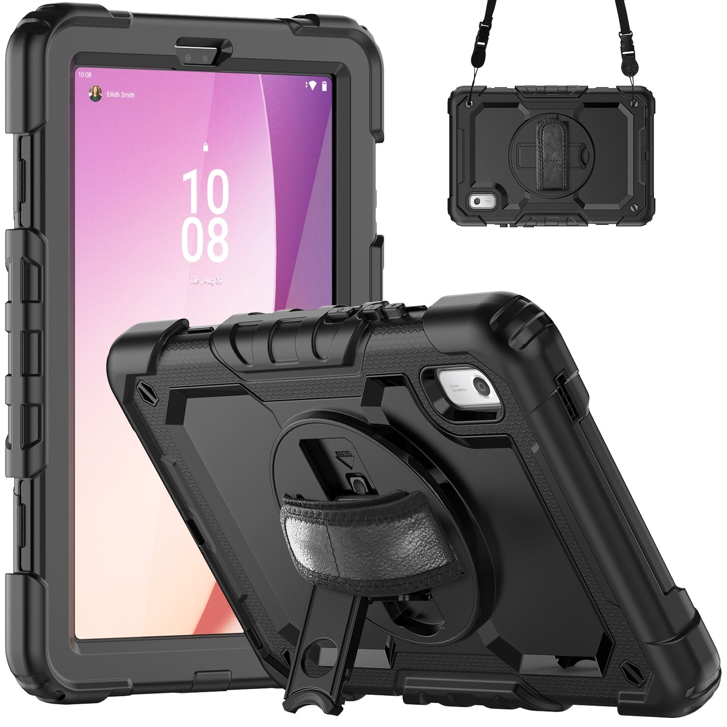 Tough Strap Built-in Screen Protector Lenovo Tab M9 (2023) Case Multi-functional