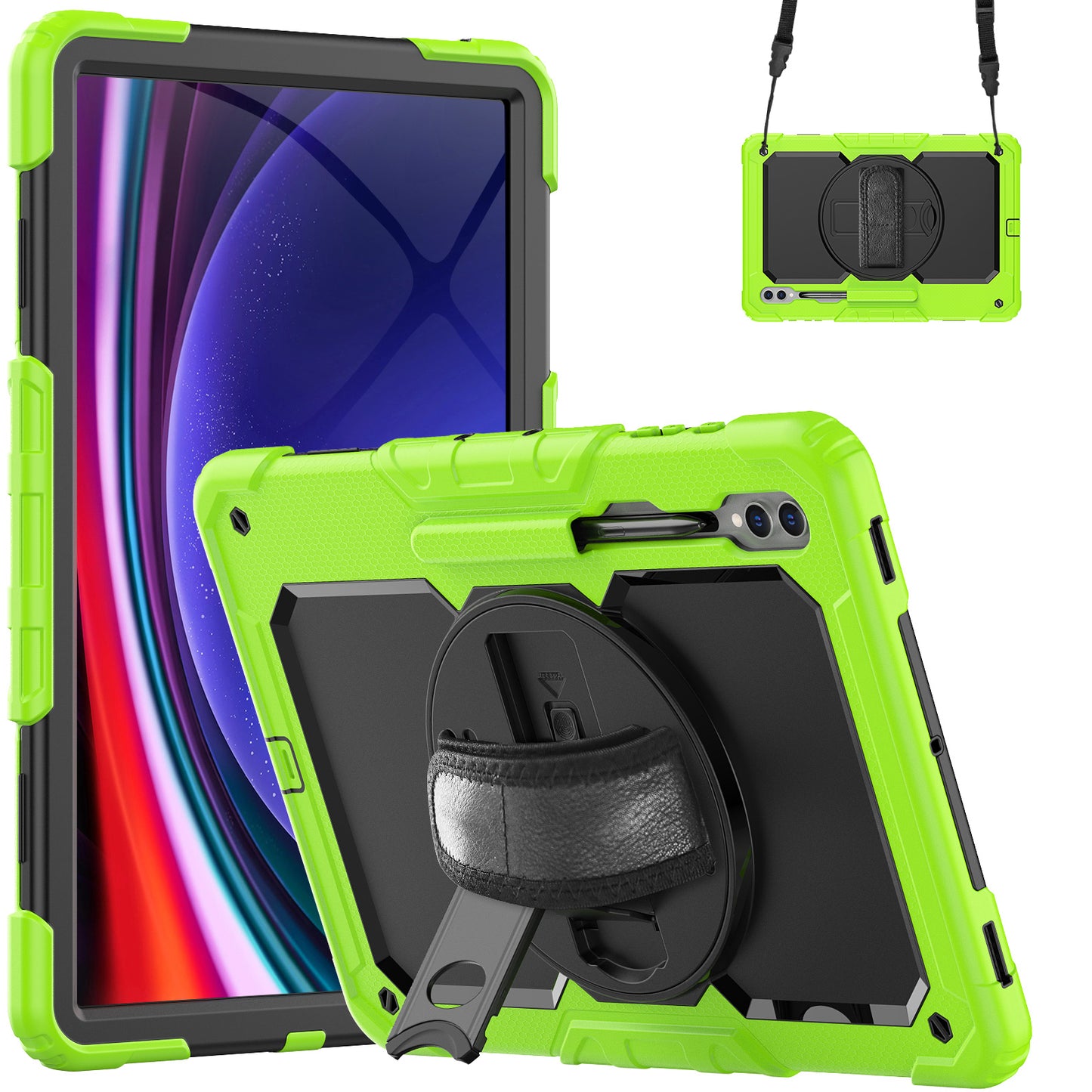 Tough Strap Built-in Screen Protector Galaxy Tab S9 Ultra Case Multi-functional