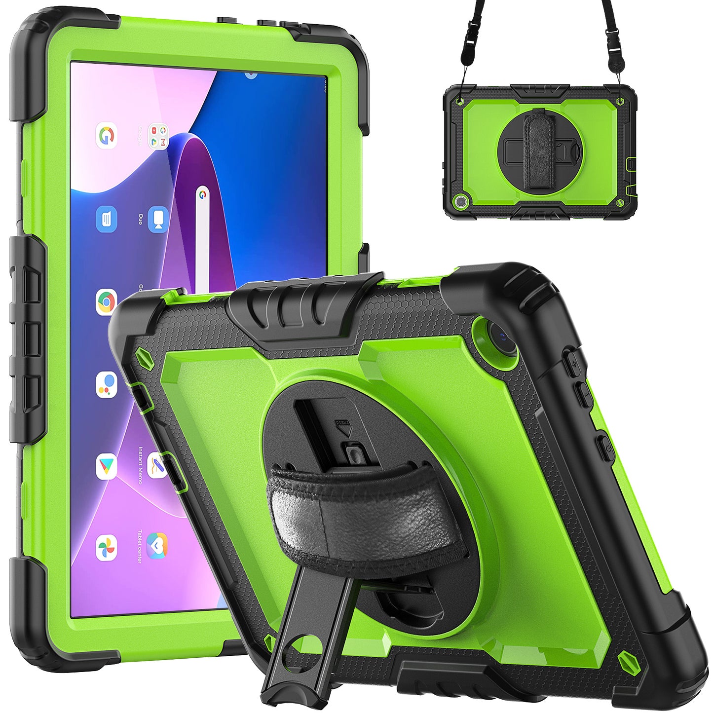 Tough Strap Built-in Screen Protector Lenovo Tab K10 (2021) Case Multi-functional