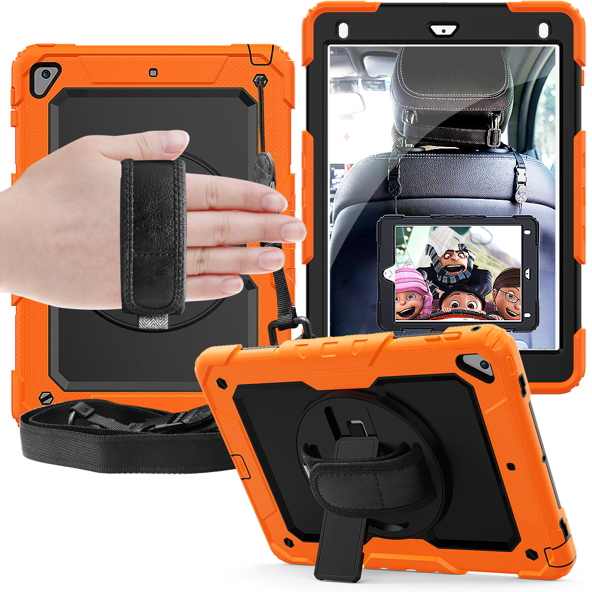 Tough Strap Built-in Screen Protector iPad Pro 9.7 Case Multi-functional