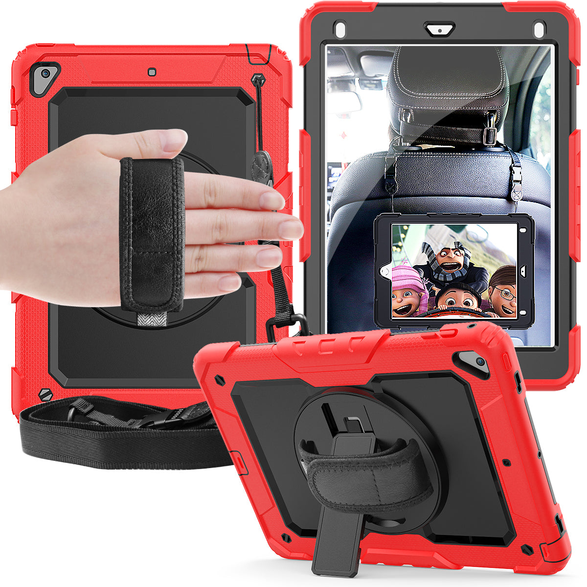 Tough Strap Built-in Screen Protector iPad Pro 9.7 Case Multi-functional