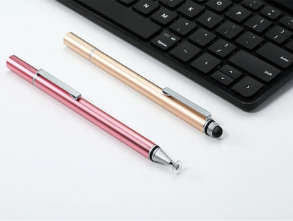 Universal 2 In 1 Touch Pen Portable Disc Dual Rubber Tip Stylus