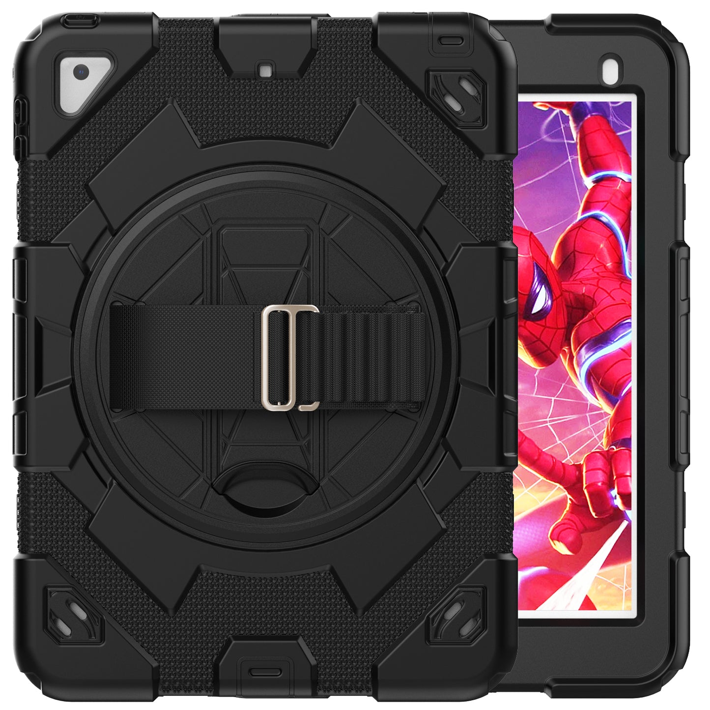 Spider-man Hand Holder Strap iPad Pro 9.7 Case 360 Rotatable