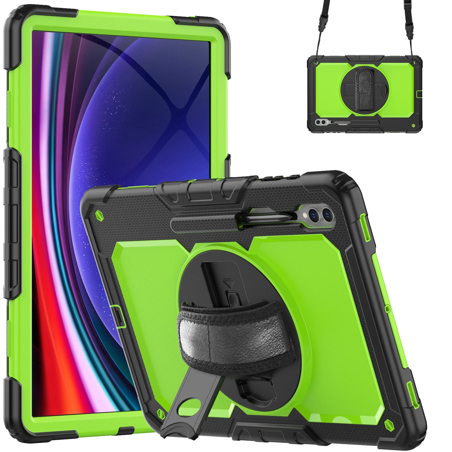 Tough Strap Built-in Screen Protector Galaxy Tab S9 Ultra Case Multi-functional