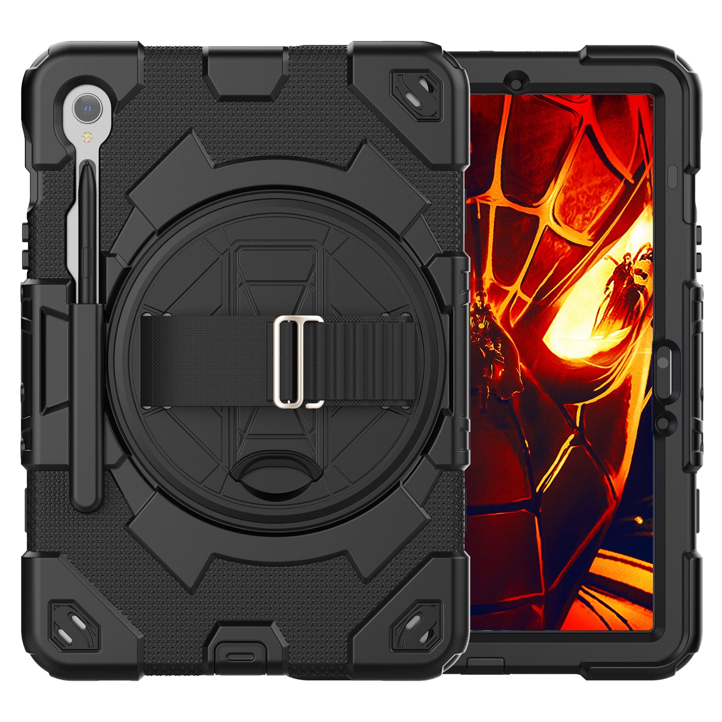 Spider-man Hand Holder Strap Galaxy Tab S9 Case 360 Rotatable