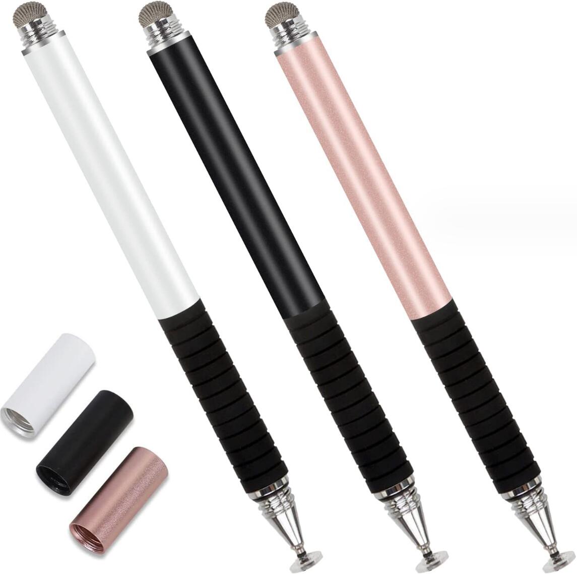 Universal Touch Pen Disc Dual Cloth Tip 2 in 1 Wrighting Drawing Stylus