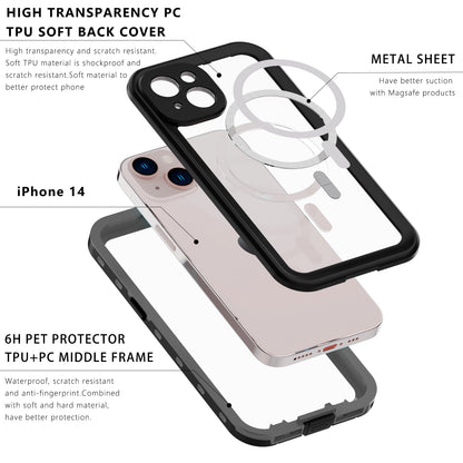 Clear Dot Waterproof Apple iPhone 14 Case Swimming