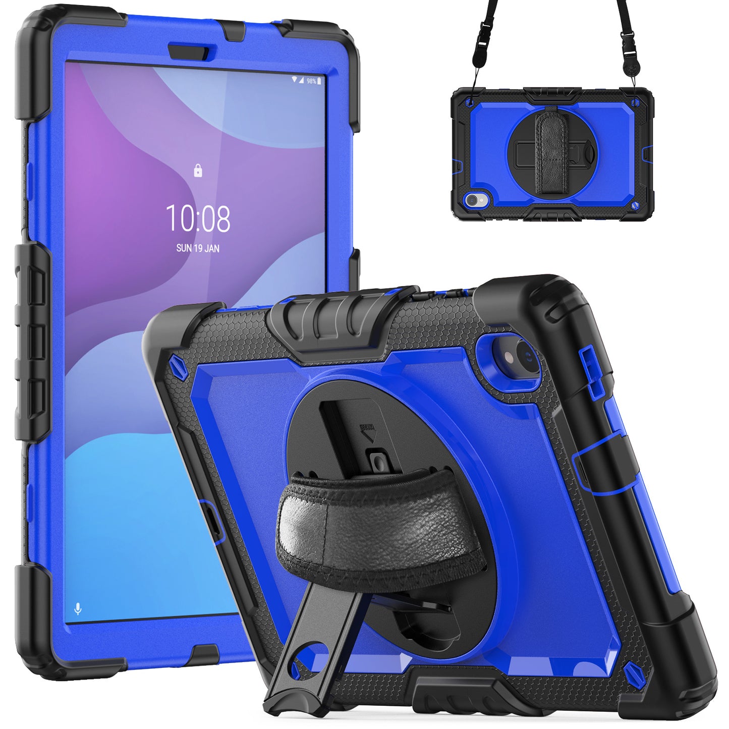 Tough Strap Built-in Screen Protector Lenovo Tab M10 HD (2020) Case Multi-functional