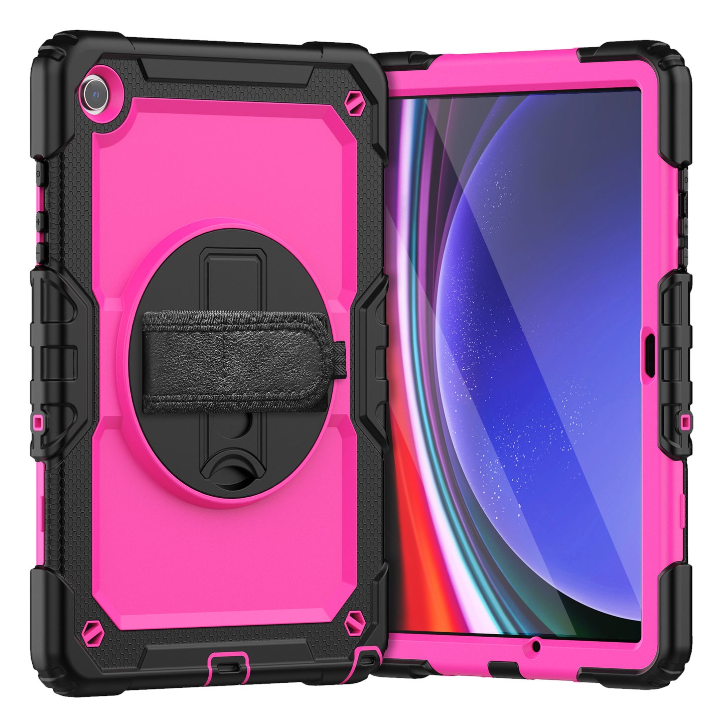 Tough Strap Built-in Screen Protector Galaxy Tab A9+ Case Multi-functional