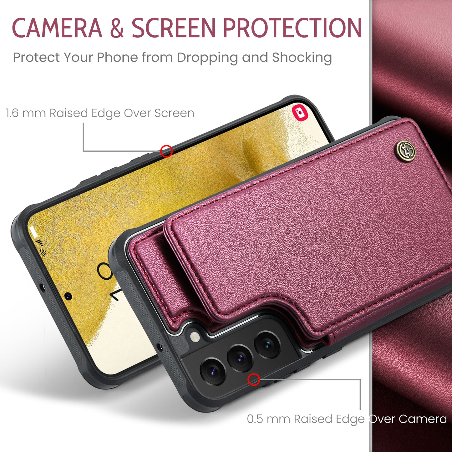 Sturdy Kickstand Samsung Galaxy S22+ Case Multiple Card Slot