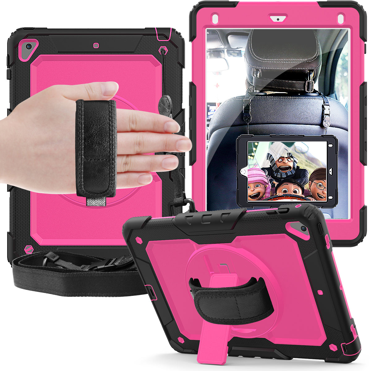 Tough Strap Built-in Screen Protector iPad Pro 9.7 Case Multi-functional