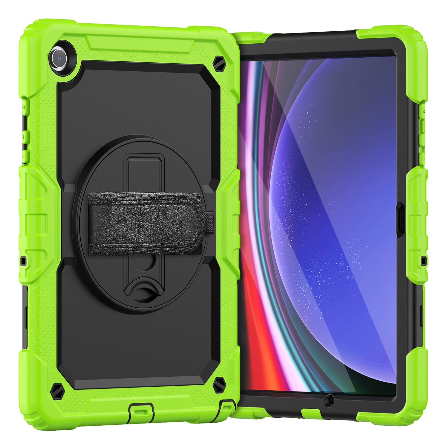 Tough Strap Built-in Screen Protector Galaxy Tab A9+ Case Multi-functional