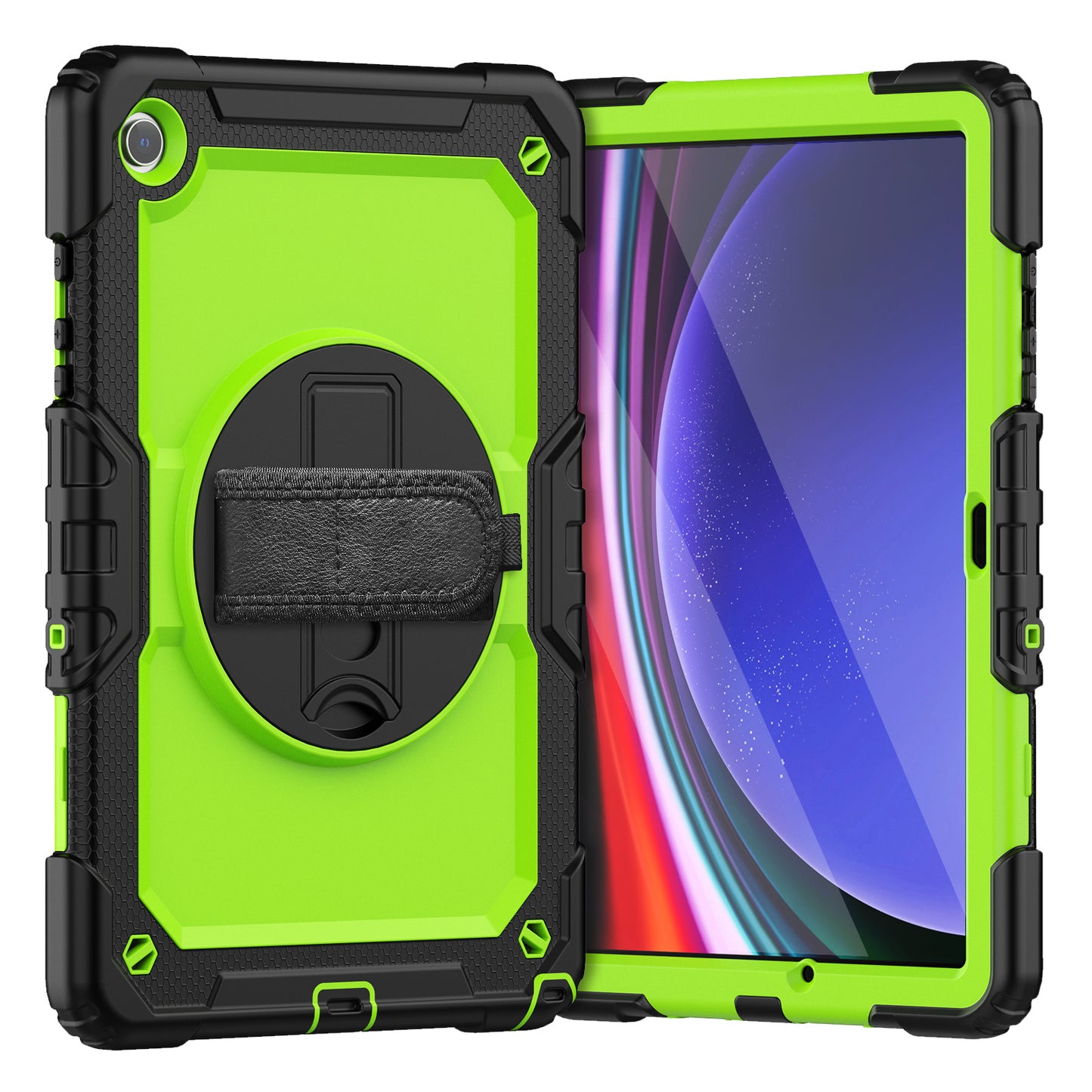 Tough Strap Built-in Screen Protector Galaxy Tab A9+ Case Multi-functional