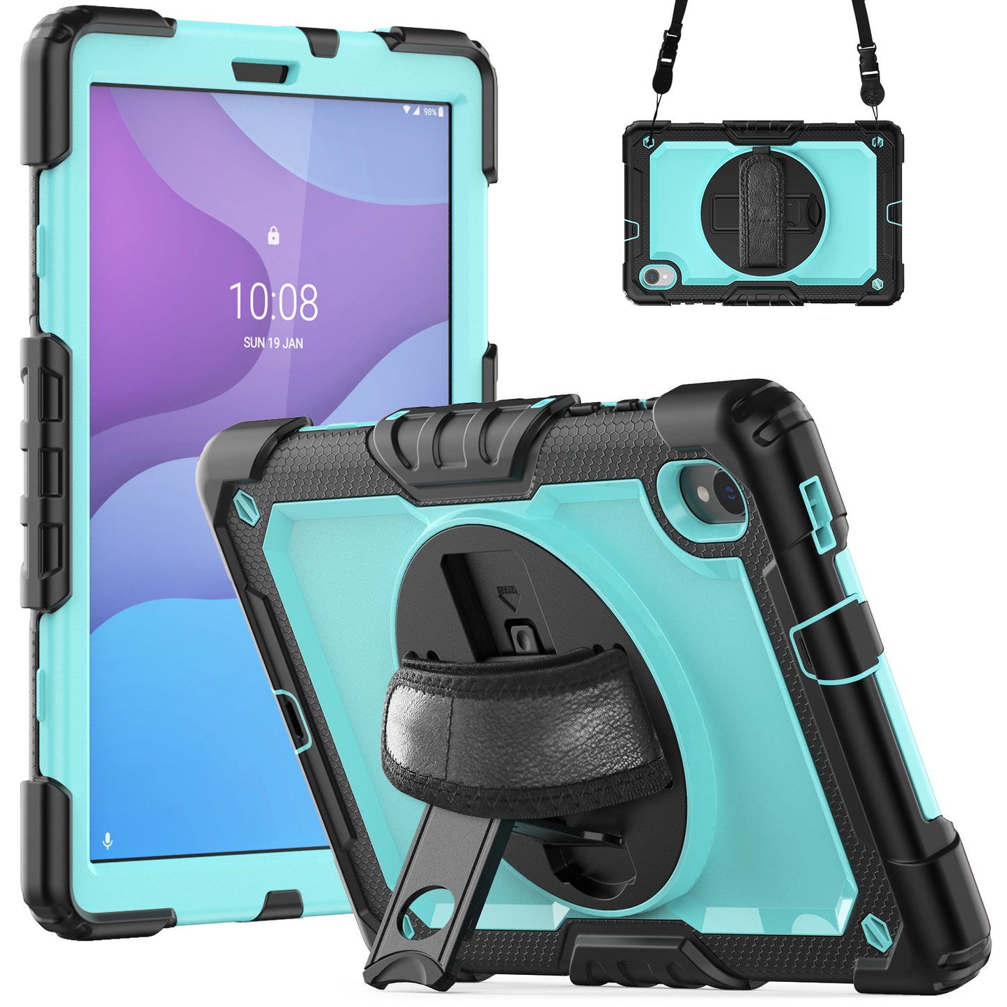 Tough Strap Built-in Screen Protector Lenovo Tab M10 HD (2020) Case Multi-functional