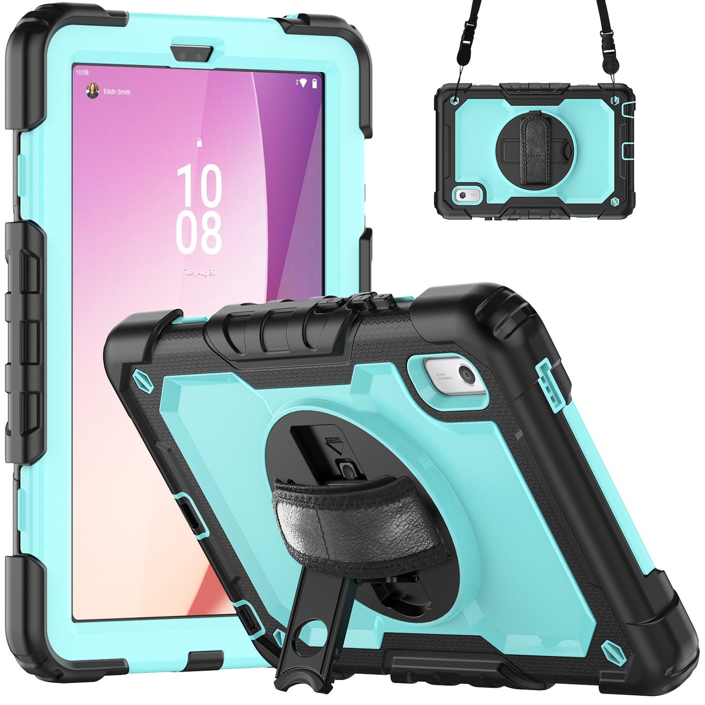 Tough Strap Built-in Screen Protector Lenovo Tab M9 (2023) Case Multi-functional