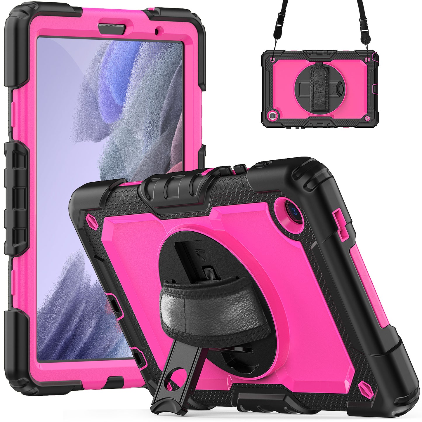 Tough Strap Built-in Screen Protector Galaxy Tab A7 Lite Case Multi-functional