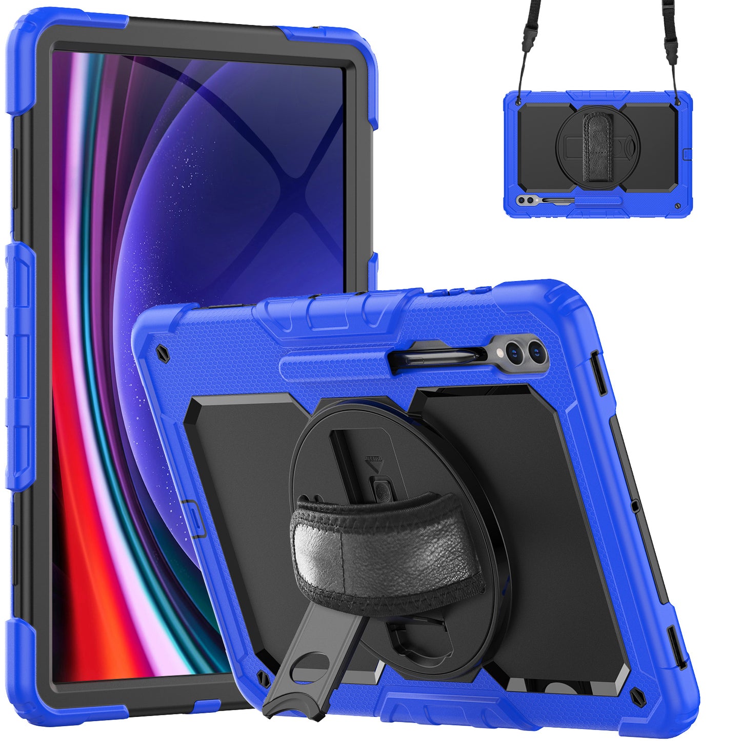 Tough Strap Built-in Screen Protector Galaxy Tab S8 Ultra Case Multi-functional