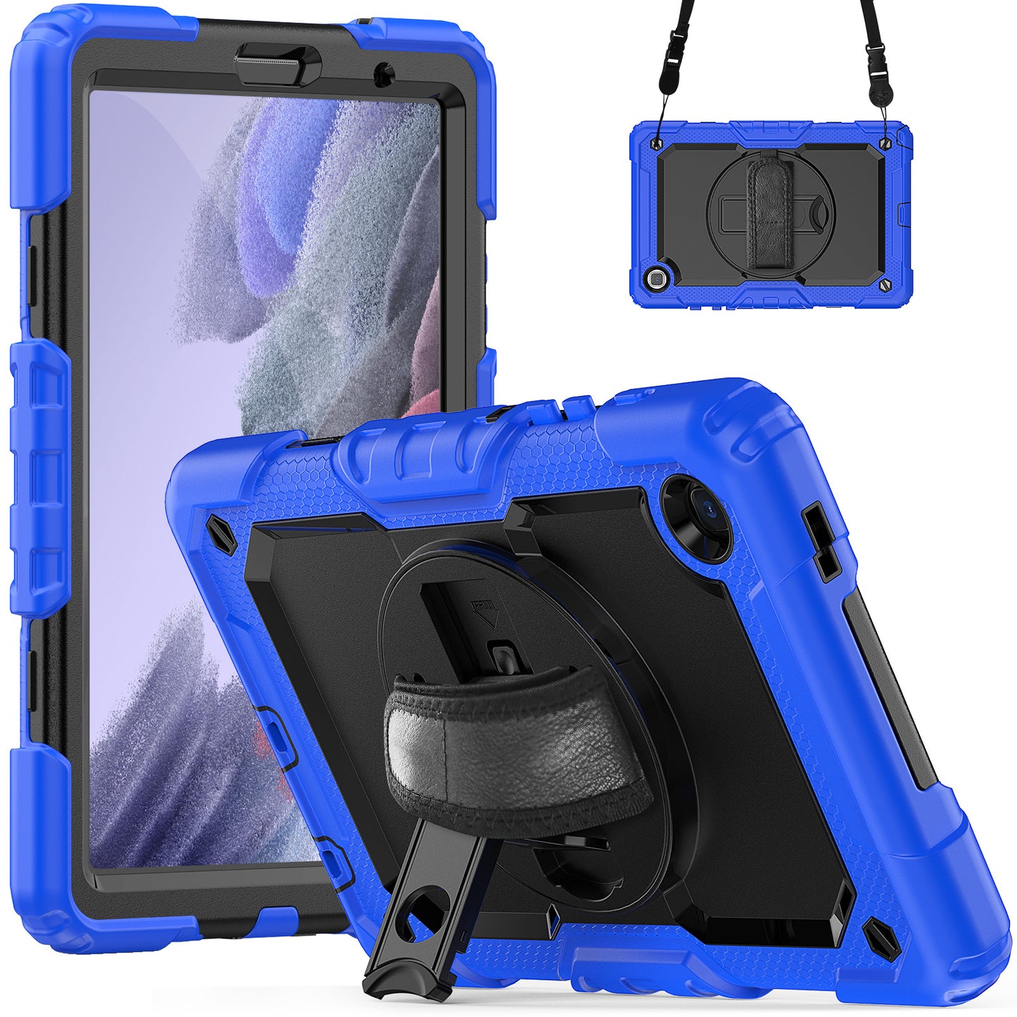 Tough Strap Built-in Screen Protector Galaxy Tab A7 Lite Case Multi-functional