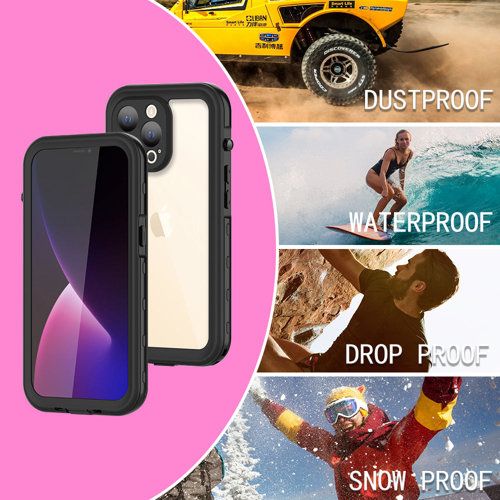 Burst Slim Swimming Waterproof Apple iPhone 13 Pro Max Case Clear