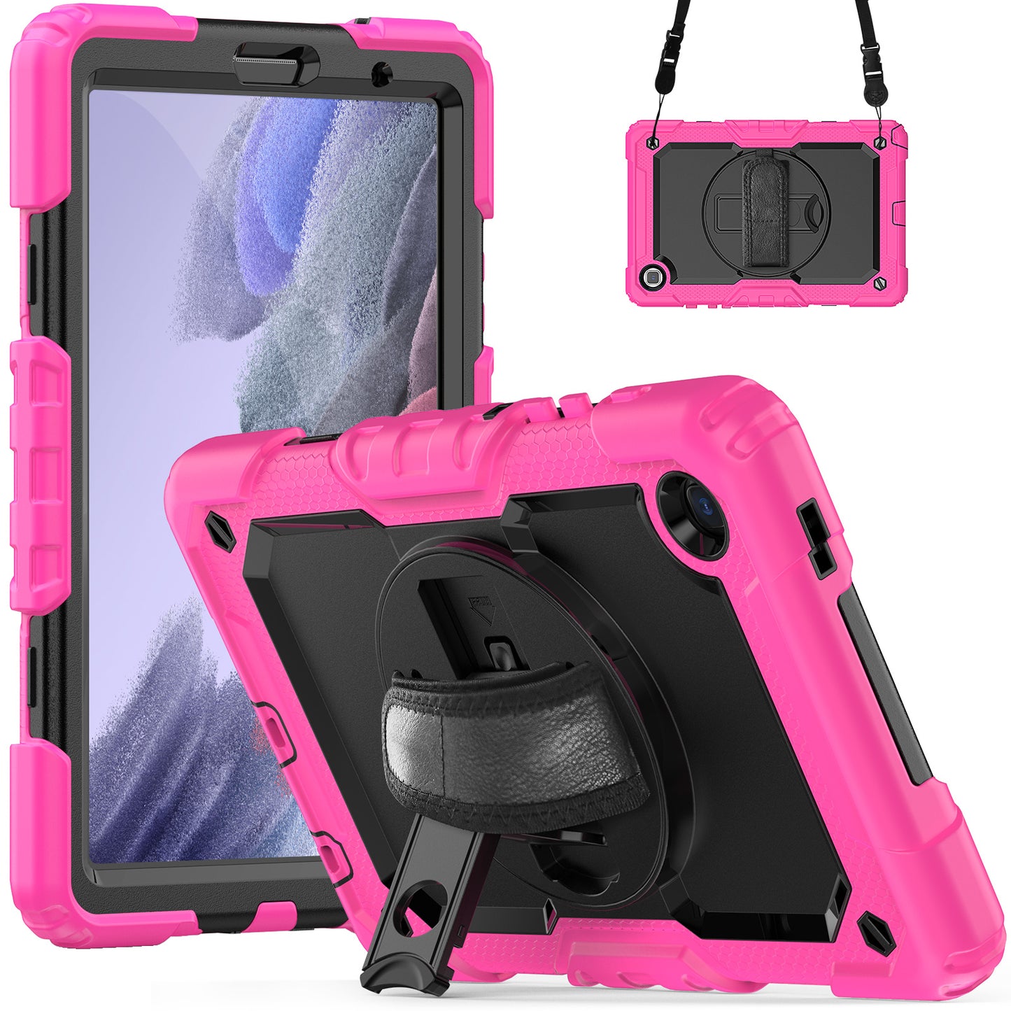 Tough Strap Built-in Screen Protector Galaxy Tab A7 Lite Case Multi-functional