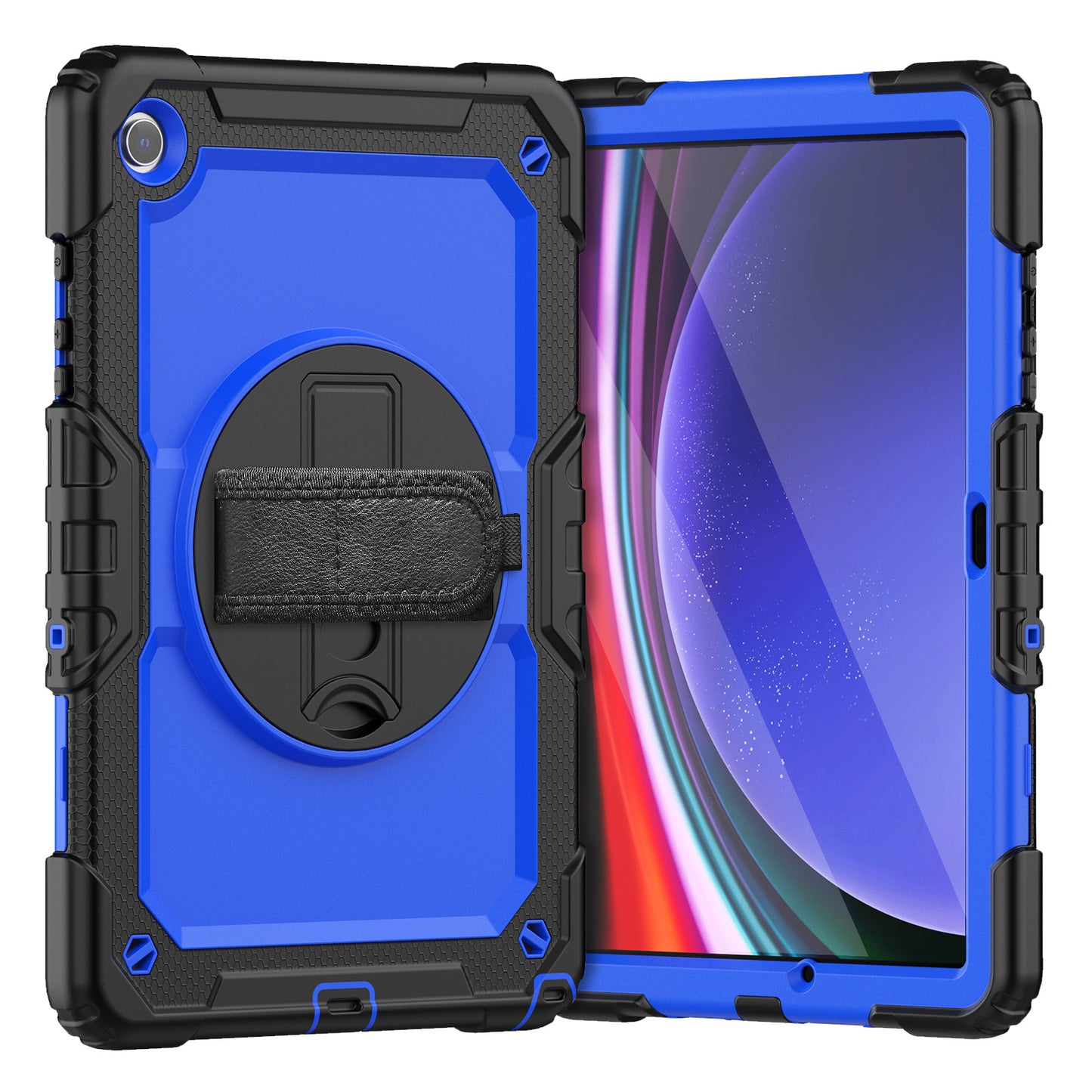 Tough Strap Built-in Screen Protector Galaxy Tab A9+ Case Multi-functional