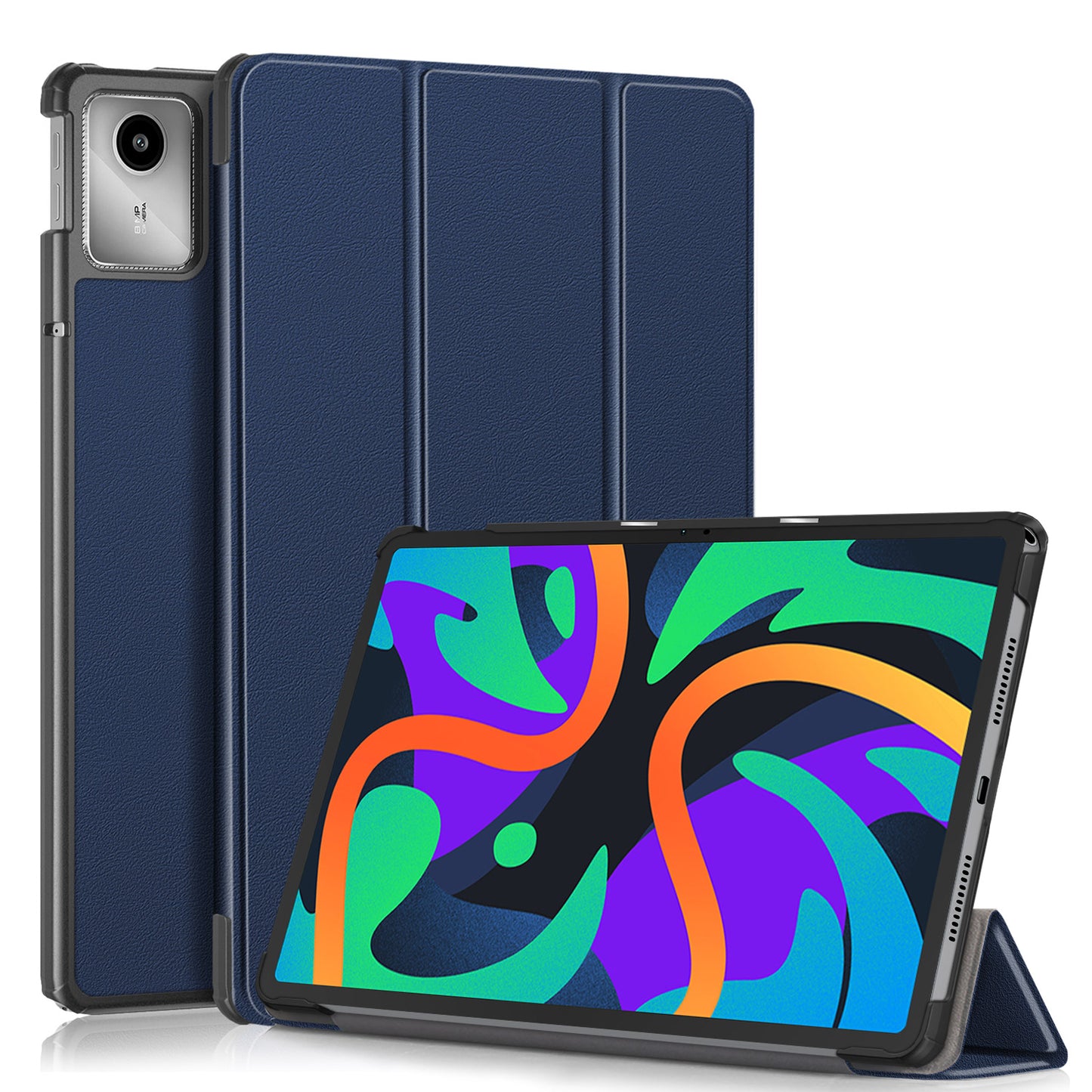 Tri-fold Caster Leather Lenovo Tab P11 (2024)  Case Hard Shell Slim