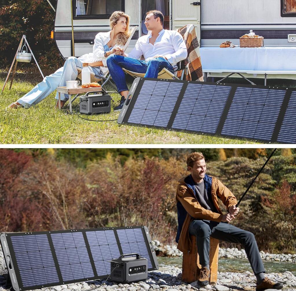 200W Portable Solar Panel Foldable Kickstand Smart Sunlight