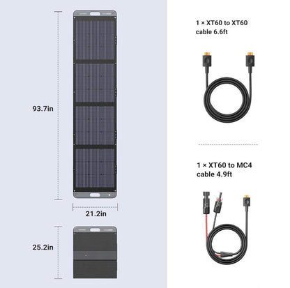 200W Portable Solar Panel Foldable Kickstand Smart Sunlight