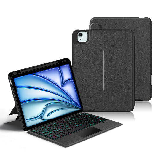 Horizontal Vertical Touchpad Backlit Keyboard iPad Air 11 (2024) Case