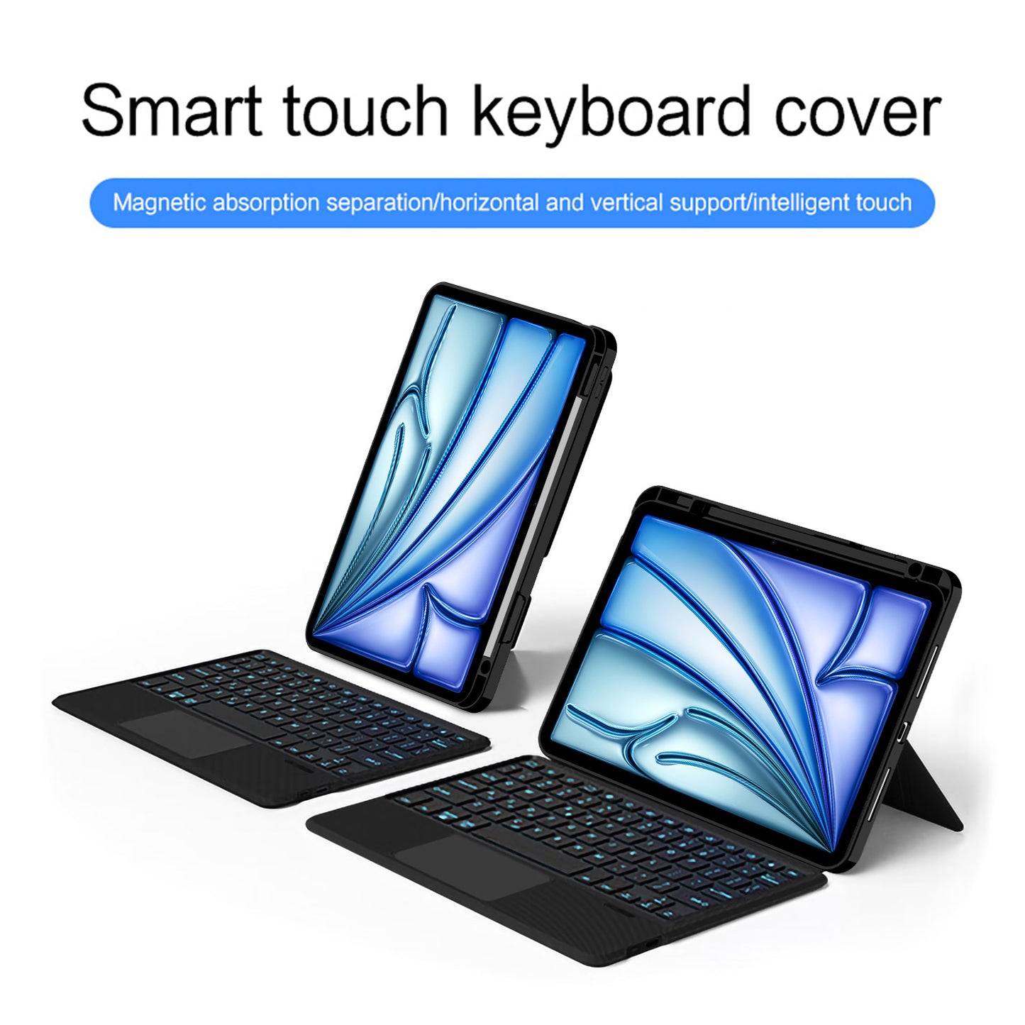 Horizontal Vertical Touchpad Backlit Keyboard iPad Pro 11 (2022) Case