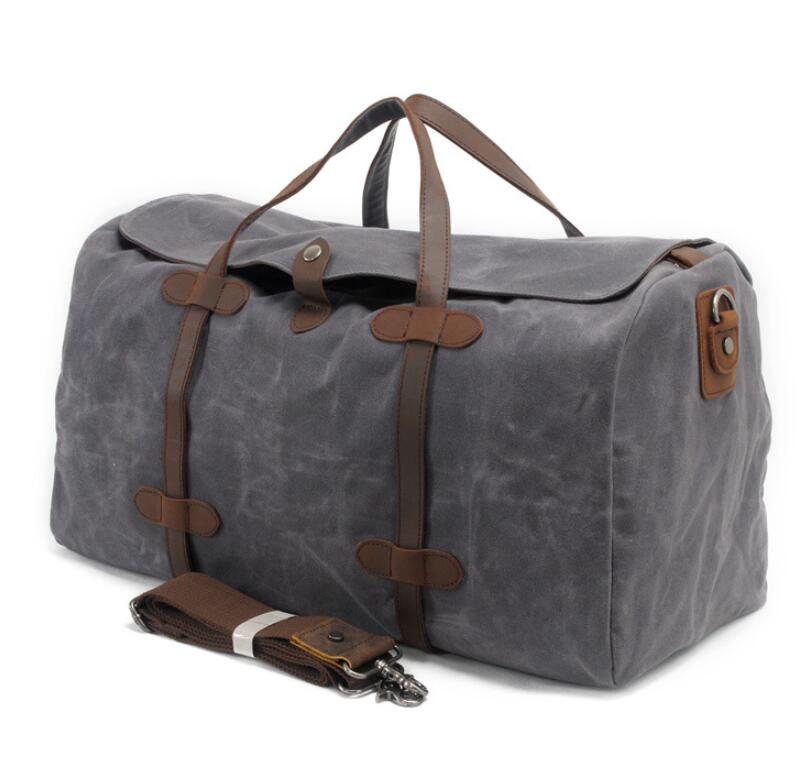 Men's Canvas Duffel Bag Laptop Bag Batik Casual Short Tide Large Capacity Waterproof