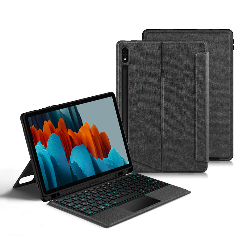 Horizontal Vertical Touchpad Backlit Keyboard Galaxy Tab S7 Case