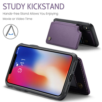 Sturdy Kickstand Apple iPhone Xs Case Multiple Card Slot