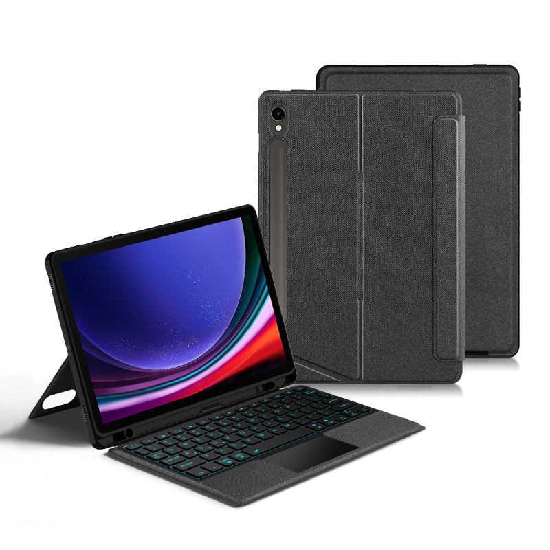 Horizontal Vertical Touchpad Backlit Keyboard Galaxy Tab S9 Case