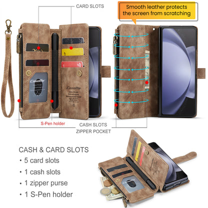 Multi-card Hand Strap Samsung Galaxy Z Fold5 Case Double Fold Stand