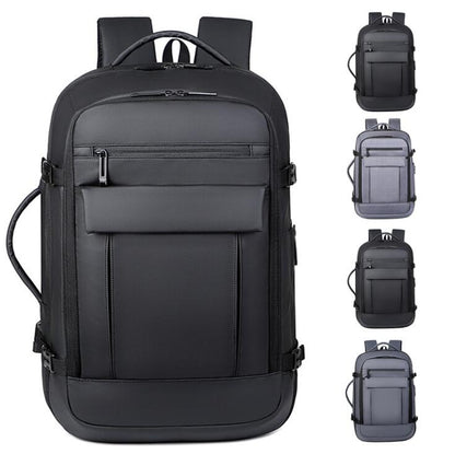 Men's Nylon Backpack Laptop Bag Multifunctional Commuting Power USB Charging