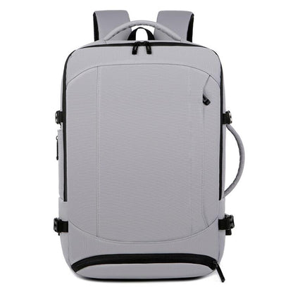 Men's Nylon Backpack Laptop Bag Expansion Anti-splash Waterproof Power USB Charging