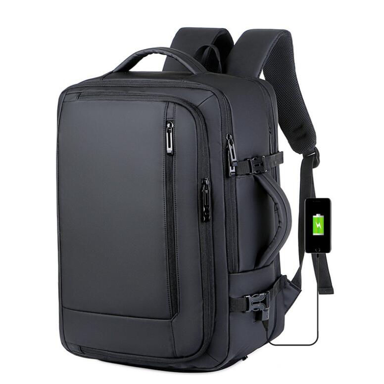 Men's Nylon Backpack Laptop Bag Multifunctional Large Commuting Power USB Charging